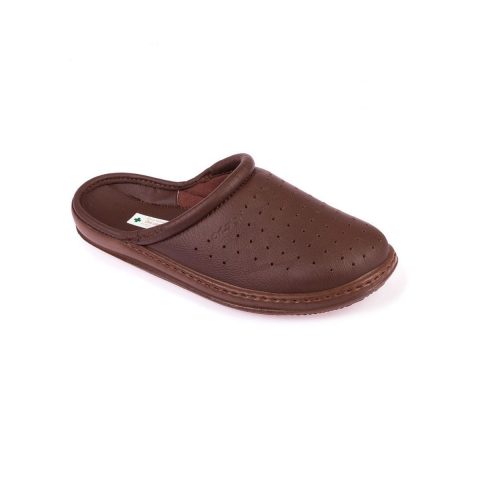 Universalios odinės šlepetės Dr.Luigi rudos spalvos