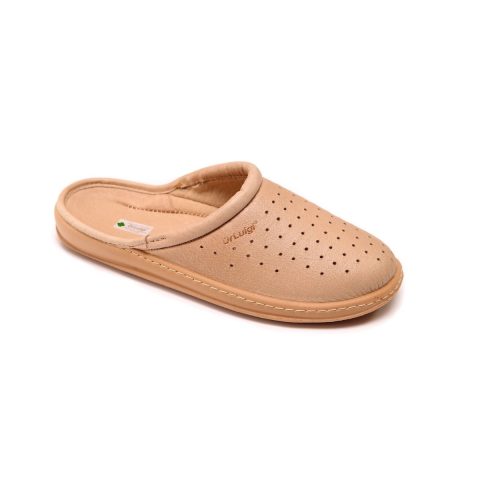 Universalios odinės šlepetės Dr.Luigi smėlio spalvos